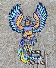 Never Shout Never Alt Indie EMO Pop Rock T Shirt Womens Large Concert T Shirt