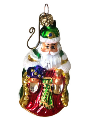 Christopher Radko Royal Westminster Santa Ornament 95-189-2 Green Robe VTG 1995