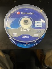 NEW Verbatim BD-R 16x 25 Pack. NEW In Original Packaging