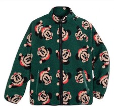 NWT NEW 2024 Santa Mickey Mouse Holiday Zip Fleece Jacket Size Medium M