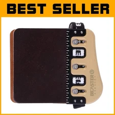 Cordovan Leather Finger Tabs + Brass Guards - RH