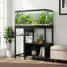 40-50 Gallon Fish Tank Stand with Power Outlets, Heavy Duty Metal and Wood Aq...
