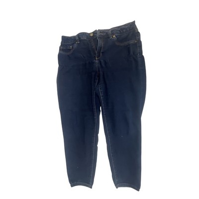 d.jeans Womens Size 12 Dark Wash Skinny Jeans High Rise Stretch Blue Indigo