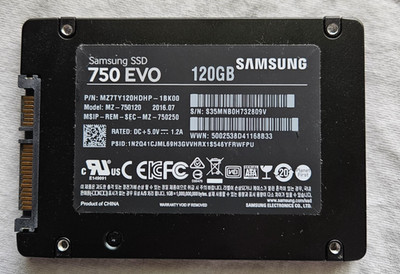 Samsung 750 EVO MZ-750120 120GB SATA III 2.5'' SSD WINDOWS 11 PRO PREINSTALLED