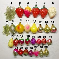 Vintage glass Christmas tree Ornament decoration Fruit Berry soviet USSR   699