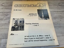ORIGINAL 7/15/68 GRUMMAN PLANE NEWS APOLLO SPECIAL INSERT