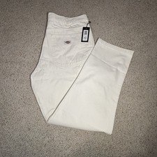 Dickies White Carpenter Straight Fit Cotton Work Pants Men  s Size 36X32