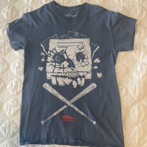 Lootwear Office Space Movie Printer Bat Stapler Gray/blue T-shirt Size Small