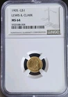 Photo of a 1905 Lewis and Clark Gold Dollar from an eBay listing that sold on Jun 16, 2026