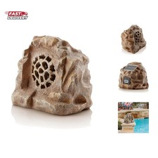 11" Tall Solar Bluetooth Wireless Rock Speaker, Waterproof Outdoor Audio Syst...