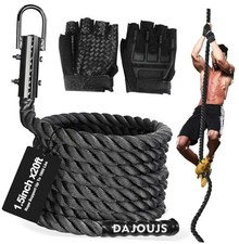 Climbing Rope 1.5 Inch Diameter 10/15 / 20/30 Feet Length Gym 1.5 Inch-20ft