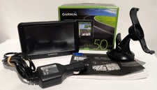 GARMIN Nuvi 50LM GPS Navigation System Orig. Box Owner's Manual Tested EUC