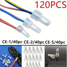 120pcs Closed End Crimp Cap Wire Connectors 22-16/16-14/12-10 AWG Terminals