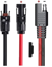 Solar Panel to SAE Adapter With MC4 Connector Extension Cable 10AWG MC4-SAE 