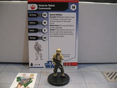 =Star Wars IMPERIAL ENTANGLEMENTS Veteran Rebel Commando 10/40 with card=