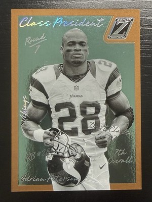 Adrian Peterson 2023 Zenith Class President Copper Jersey Number # 28/50 $