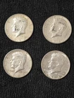 Lot of 4 Pre 1965 Kennedy Half Dollar Coins 90% Silver