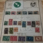 KAPPYS UNITED STATES OLD ALBUM PAGE LOT OF STAMPS NEED SOME TLC SEE PHOTOS CL436