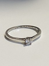 Eleganter Solitär Ring Silber 925 CZ Mehrere Stempeln Damen Verlobung Schmuck
