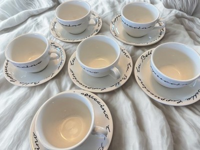 John Tams ''Cafe'' cappuccino cup & saucer set.  6 sets.    Made in England