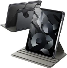 JETech Rotating Case for iPad Air 11-Inch M3/M2 (2025/2024), Space Gray 