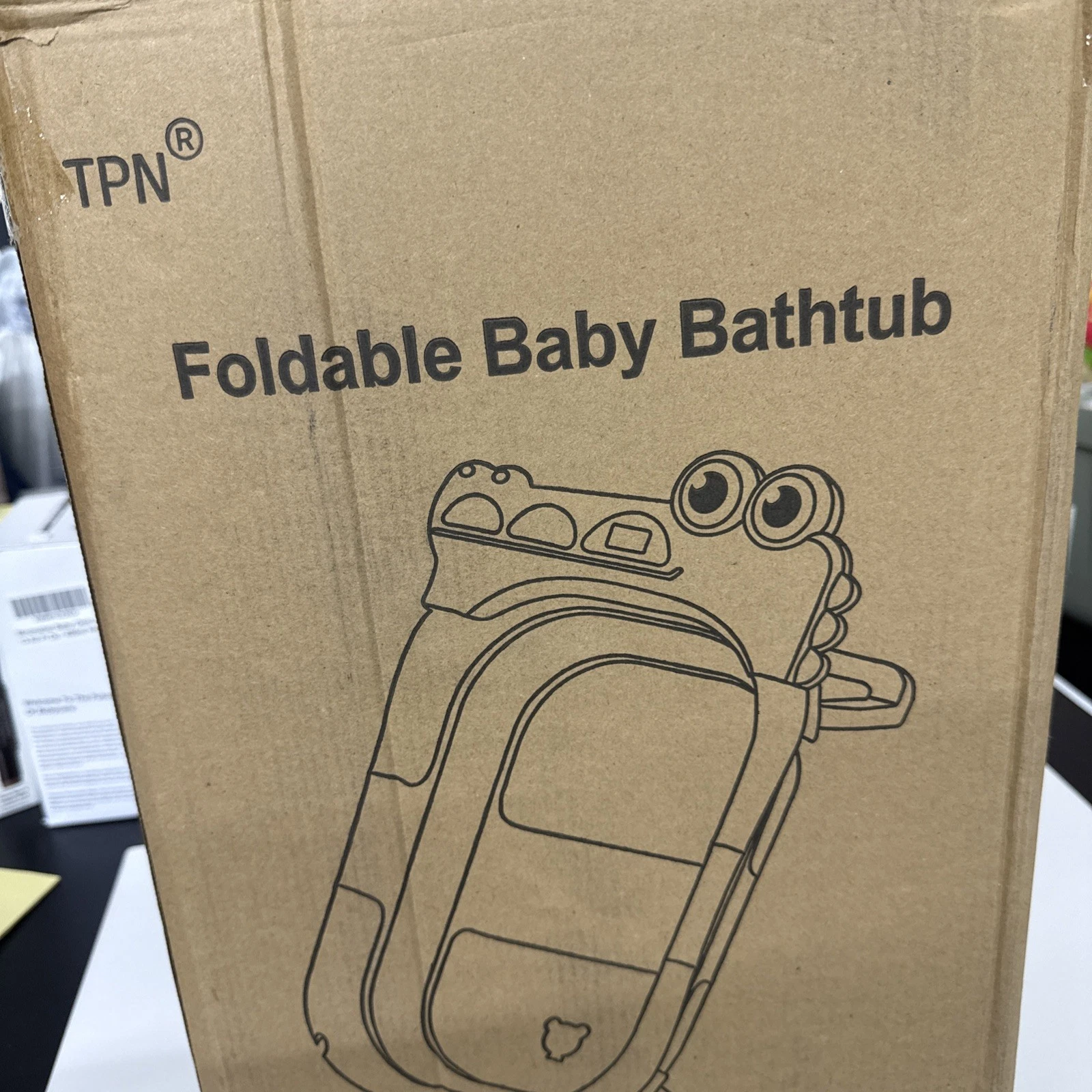 Foldable Baby Bathtub Frog Green