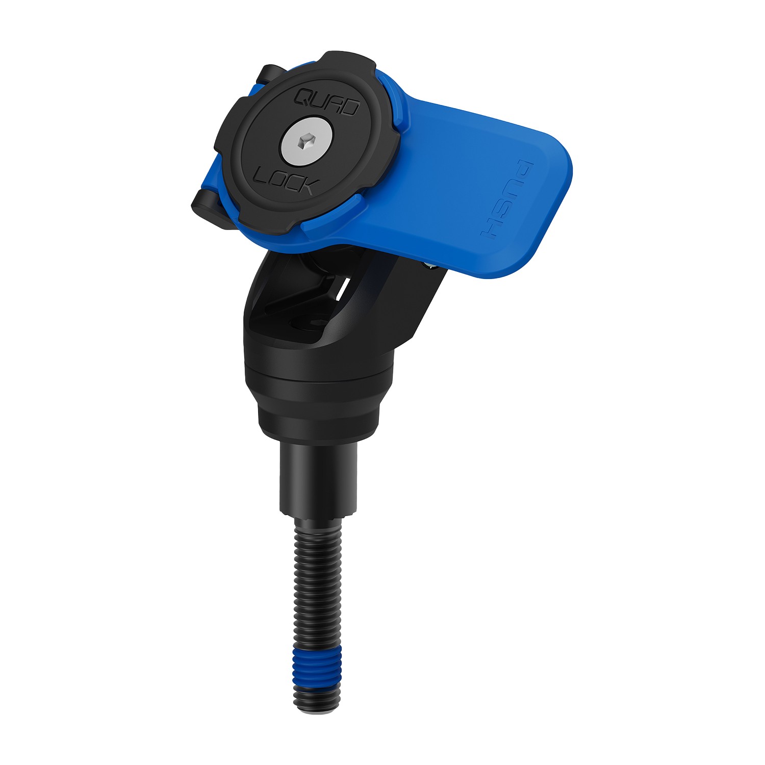 Support de guidon moto Quad Lock compatible avec tubes de 22 à 32 mm en finition noire