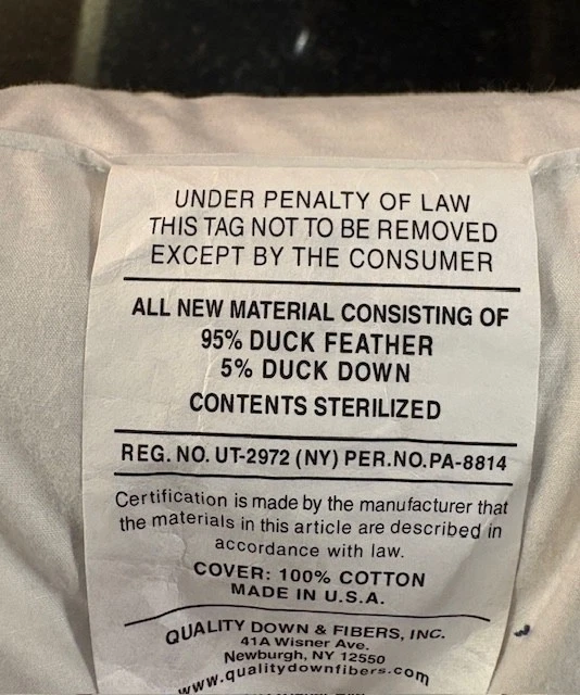 Almohada de plumón bordada universitaria de la Universidad de Pennsylvania - Penn Foto 3 de 3
