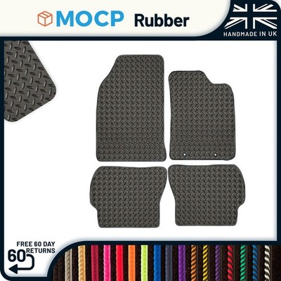 Rubber Car Mats to fit Ford Fiesta ST MK6 2 Mat Clips 2002-2008