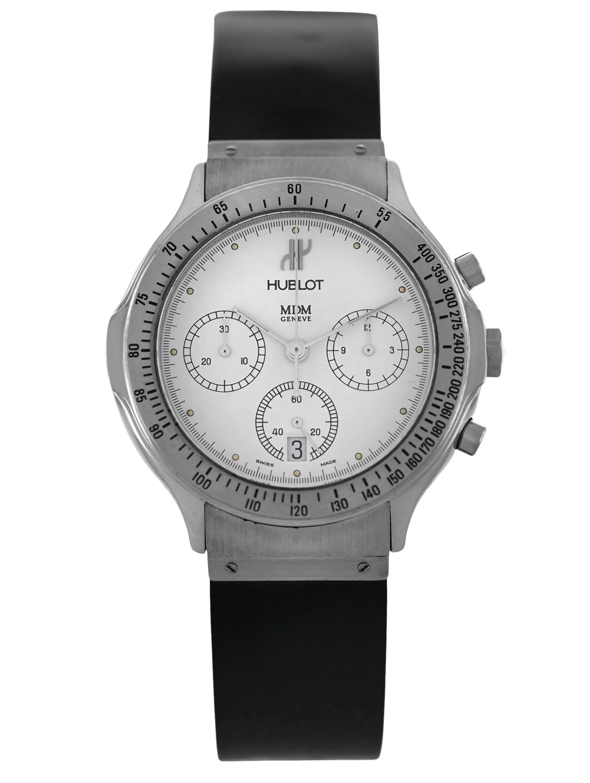 Hublot — Hublot Classic MDM 1621.1 Chronograph Date Stainless Steel 37MM Unisex Quartz