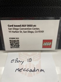 SDCC 2023 LEGO COMIC CON EXCLUSIVE BRICKBUSTER MEMBERSHIP CARD set minifigure