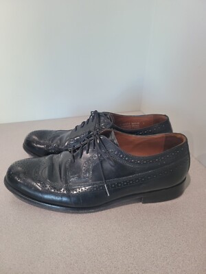 Bostonian Black Leather Brogue Oxfords Bostonian Crown Windsor Oxford Black Leather Wing Tip Brogue  main image 2