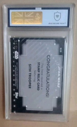 STAR WARS MASTERWORK STAMP RELIC SITH TROOPER PURPLE MGC GRADED 10 SC-SS 32/50 - Picture 5 of 8