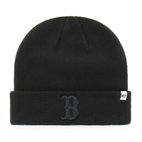 Mlb Boston Red Sox WollmüTze WintermüTze Raised Cuff Knit MüTze Ganz Schwarz