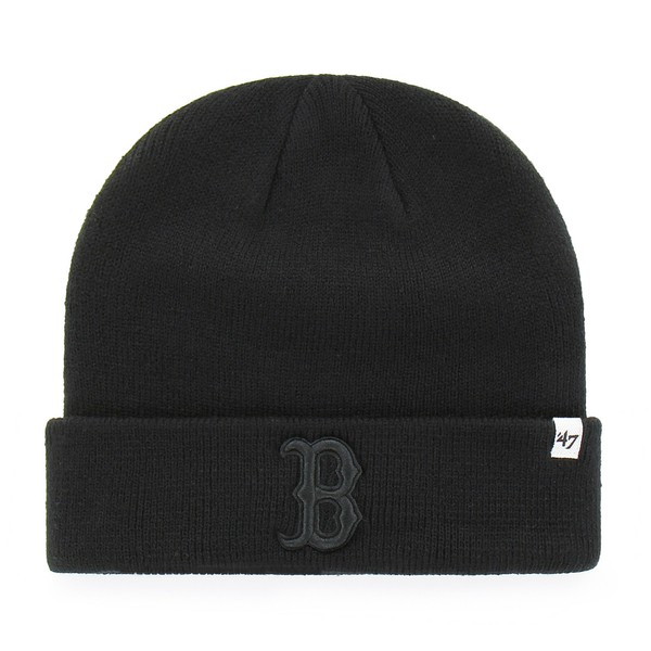 Mlb Boston Red Sox WollmüTze WintermüTze Raised Cuff Knit MüTze Ganz Schwarz-image