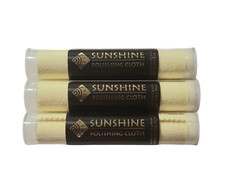 Sunshine 3 Polishing Cloths Jewelry Cleaner Tube Silver Brass Gold Copper