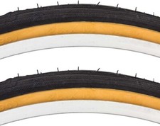 Sunlite Road Raised Center Recreational Black Gum Wall Tire Pair 26 x 1-3/8