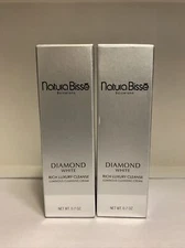 2 Natura Bisse Diamond White Rich Luxury Cleanse 0.70oz / 20ml Travel New in box