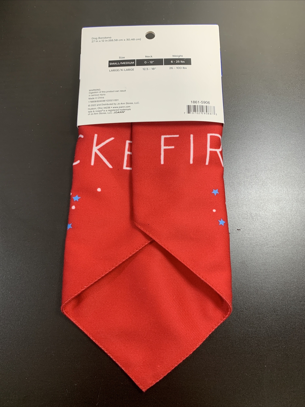 Tails and Noses Joann Fabrics Patriotic Dog Bandana Lg/Xlg Red With Blue Stars eBay