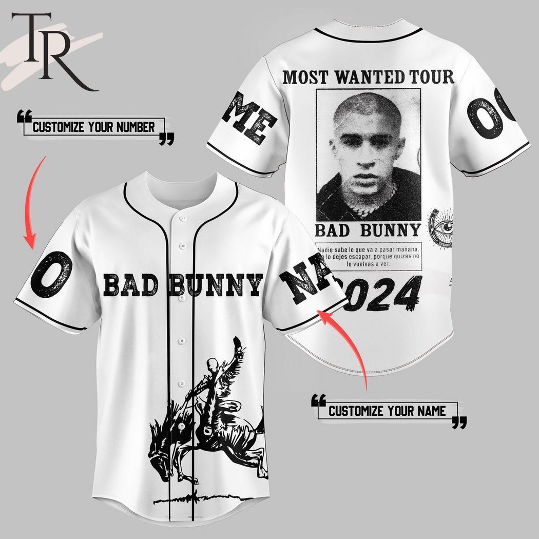 Bad Bunny Tour 2024 Baseball Jersey