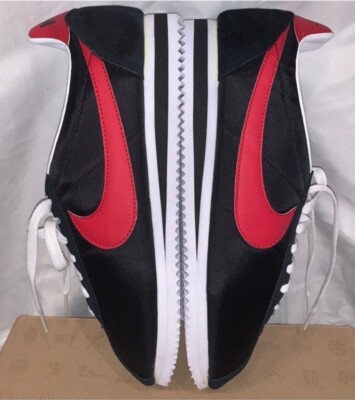 Men's Nike Cortez Og Nylon Suede 2011 Black / University Red Swoosh Classic  