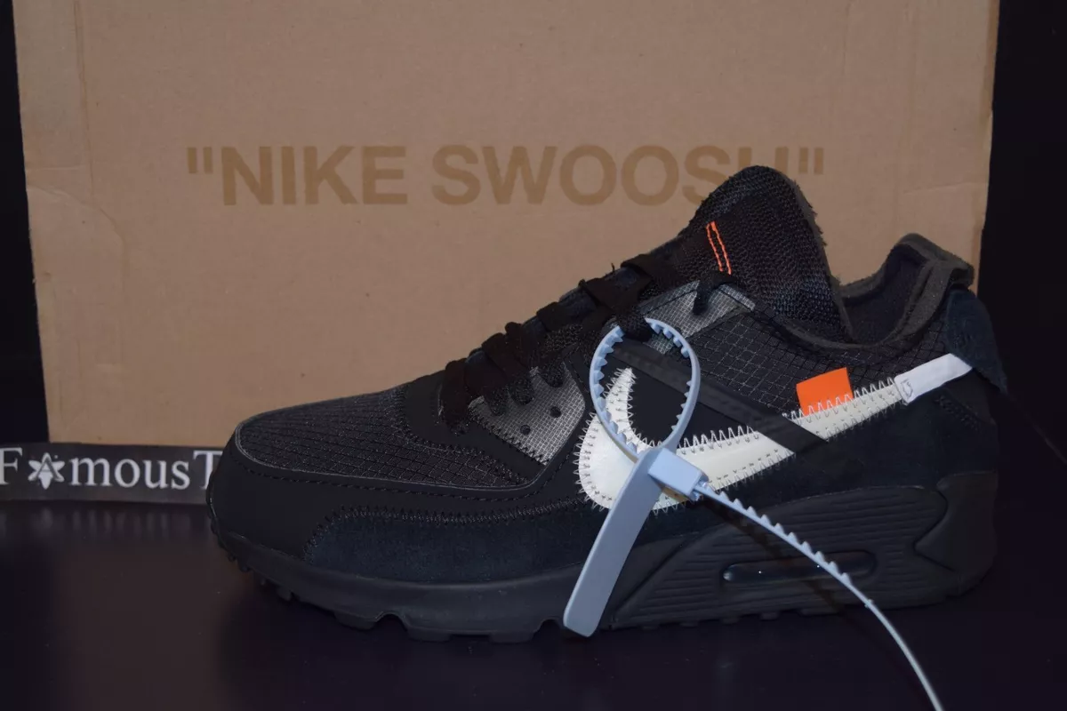 Nike X OFF WHITE Air Max 90 Black Virgil Abloh RARE AA7293 001