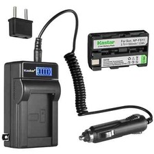 LCD Travel Charger  1 battery for Sony NP-FS11 DSC-F505 F55 P1 P20 P30 P50