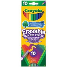 Crayola Erasable Coloured Pencils 10 Pack Bright Drawing Set