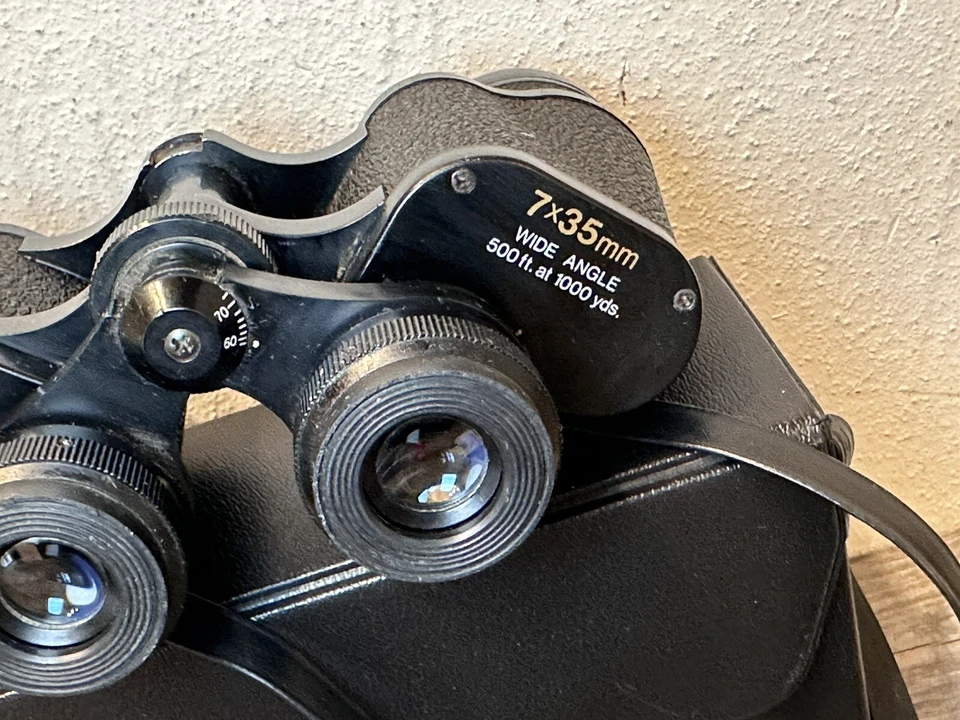 Vintage SEARS Binoculars 7x35mm Wide Angle - Model 445.25110 With Case - Image 3 of 4