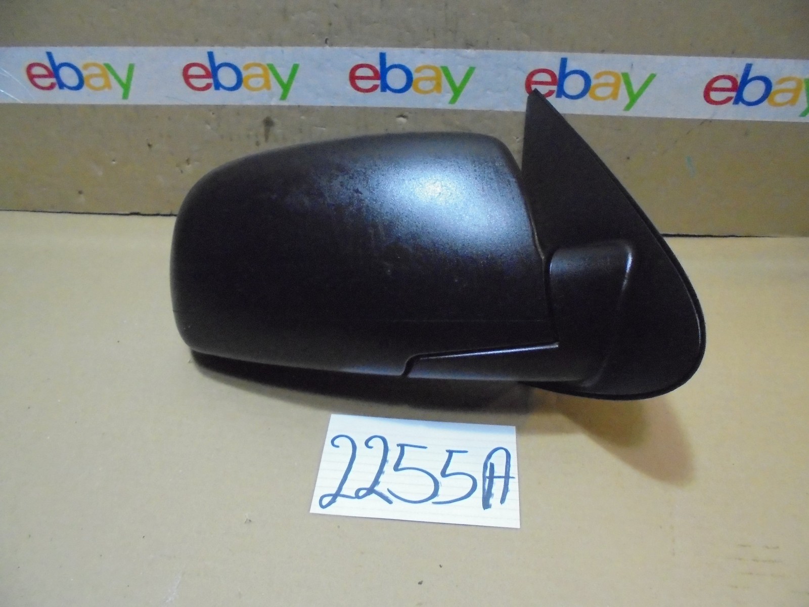 2007 - 2012 Santa Fe PASSENGER side Mirror Used Power Black Texture #2255-A