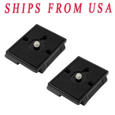 2X Quick Release QR Plate For Manfrotto Compatible 200PL-14 Camera Tripod Black