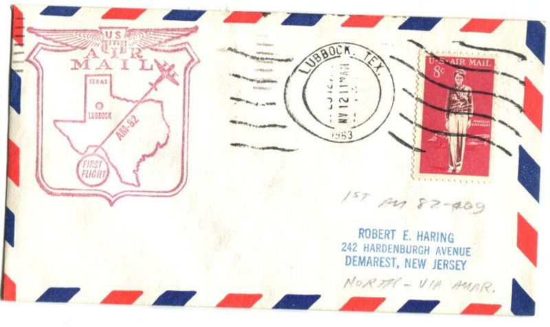 Trans-Texas Airways First Flight Lubbock Texas - Amarillo Texas - 1963