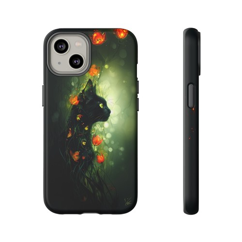 Cat Green Forest Flower Vines Phone Case for iPhone, Samsung Galaxy, Pixel - 第 50/175 張圖片