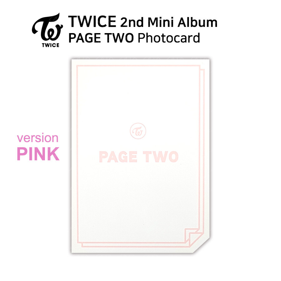 TWICE 2nd mini album PAGE TWO Photocard PINK Version | eBay